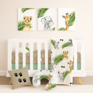 Handcrafted custom safari cot bedding set, featuring personalized printed and premium hypo-allergenic baby safe fabric, designed for elegant nursery décor. Cinnamon and Spice