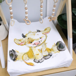 Changing Mat Cover - Cute Fluffy Cow Sleeping Set – Neutral
