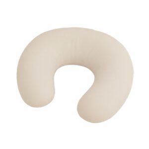 Neutral Feeding Pillow Cover – Light Beige | Cinnamon & Spice South Africa Handcrafted nursing pillow with inner, perfect for comfortable feeding and tummy time in a South African-inspired nursery. Cinnamon and Spice.