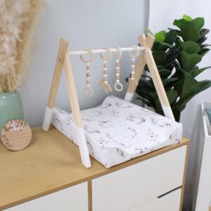 Changing Mat Cover - Bunny Grey And White Set