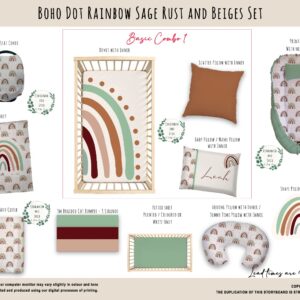 Handcrafted custom cot bedding set, featuring personalized printed and premium hypo-allergenic baby safe fabric, designed for elegant nursery décor. Cinnamon and Spice
