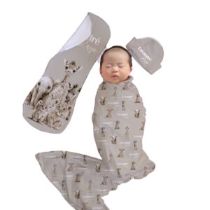 Handcrafted wrap set, perfect for swaddling baby and helps reduce the startle reflex, promoting longer, more restful sleep for your baby in a South African-inspired nursery. Cinnamon and Spice. Featuring any print