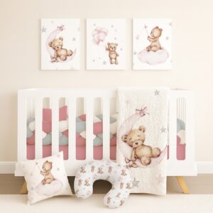 Handcrafted custom cot bedding set, featuring personalized printed and premium hypo-allergenic baby safe fabric, designed for elegant nursery décor. Cinnamon and Spice