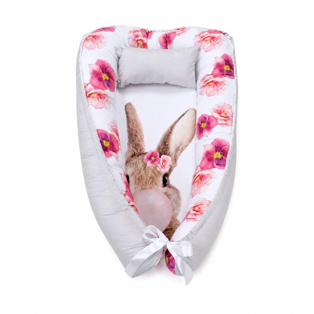 Bubblegum Bunny Baby Nest Pod | Newborn Lounger – Baby Nest/Pod ...