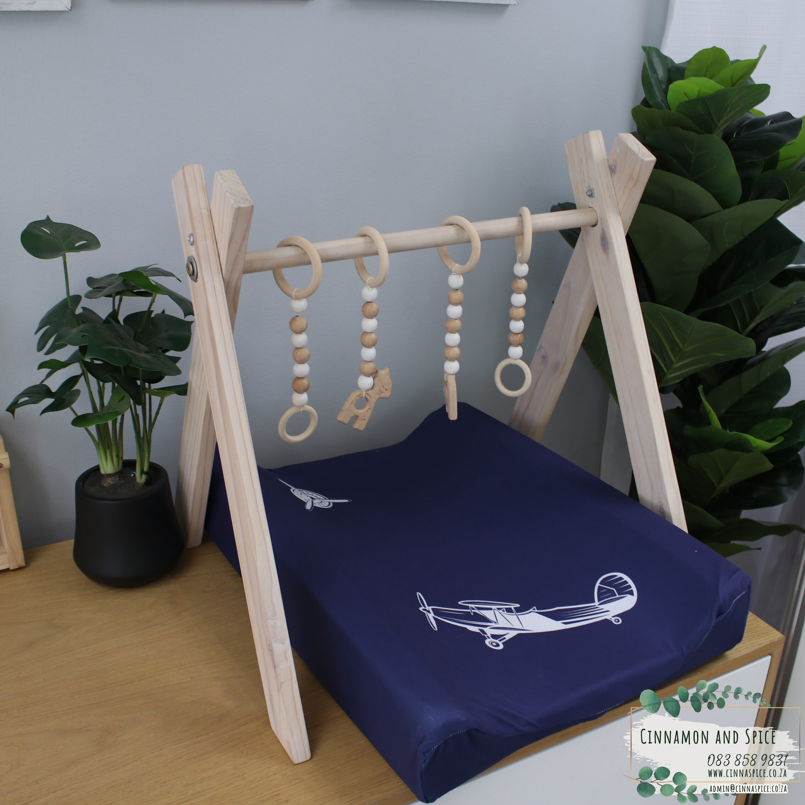 Changing Mat Cover - Adventure Awaits Simple Airplane Vintage