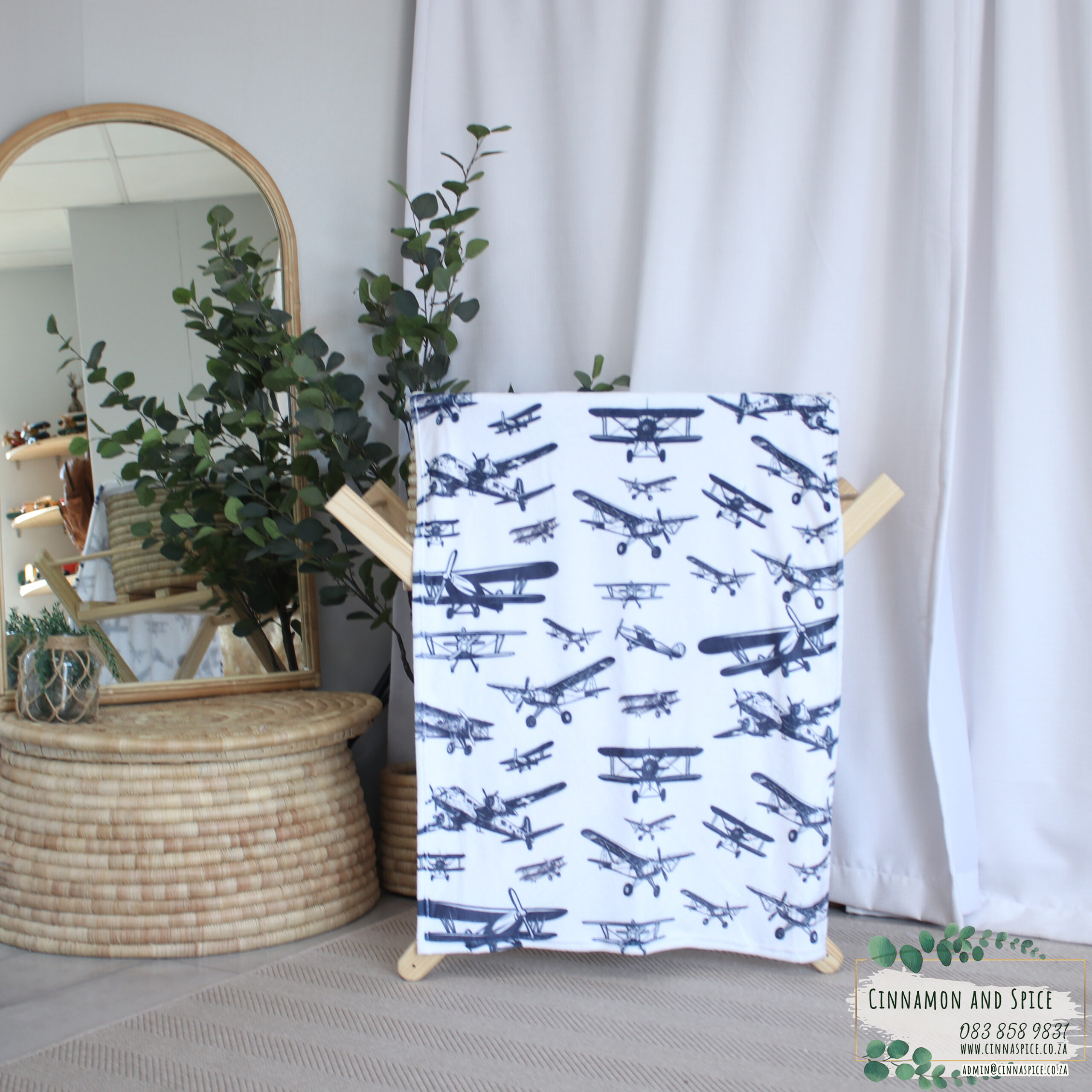 Fleece Blanket - Adventure Awaits Simple Airplane Vintage