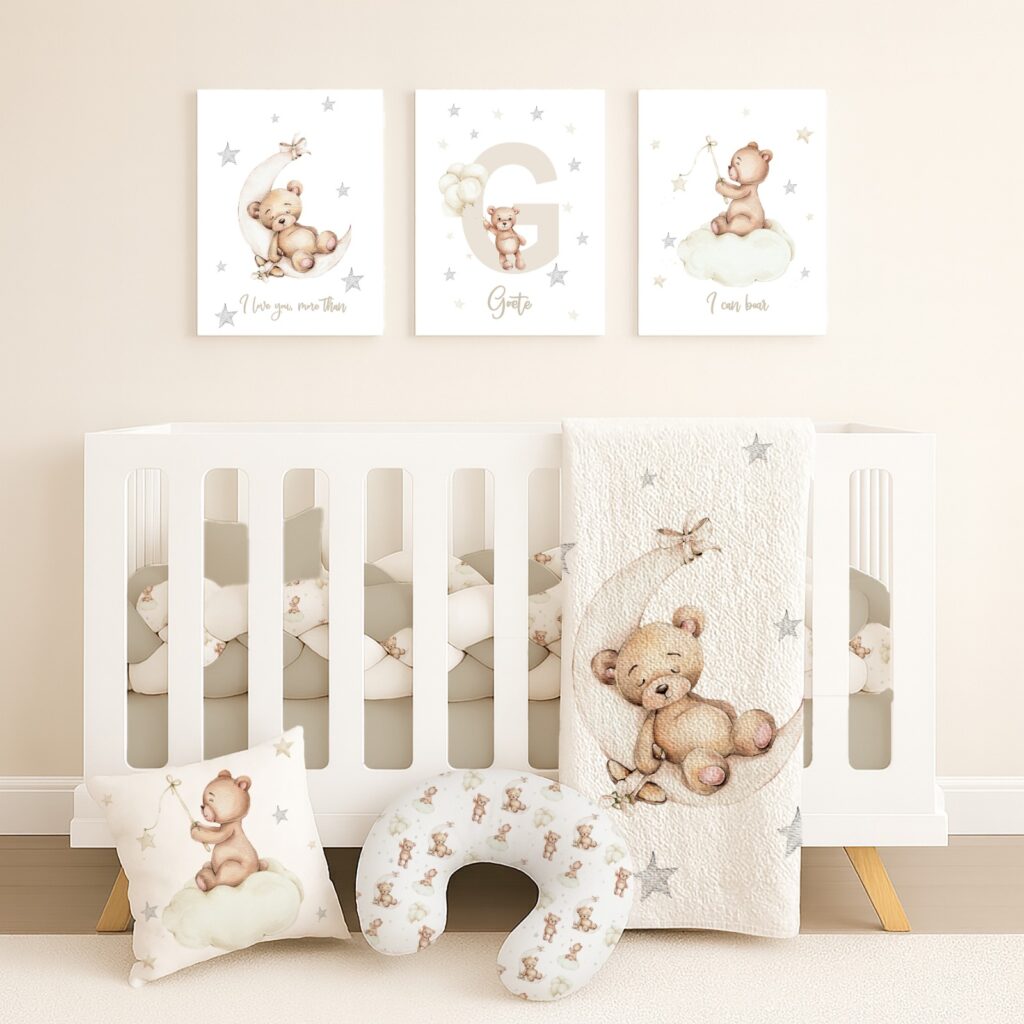 16 Piece Baby Cot Bedding Combo | Custom Nursery Set – Combo Deals ...