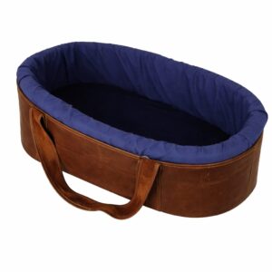 Newborn fabric carry cot with wooden base and waterproof lining. Portable baby bassinet South Africa