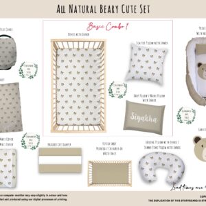 Cot Duvet Bedding - Bear - All Natural Beary Cute Set
