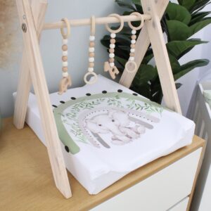 Changing Mat Cover - Rainbow Green Ellie