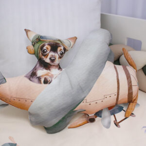 Shaped Pillow - Plane Sky Adventure Chihuahua Set Airplanes