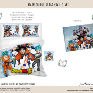 Kids Duvet Set - Watercolour Dragonball Z