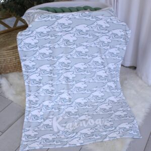 Personalised Fleece Blanket - Sea Waves