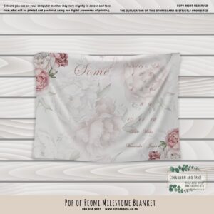 Milestone Blanket – Pop of Peoni