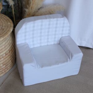 Customizable kids sofa foam chair, perfect for toddlers and kids, with personalized prints and colors.