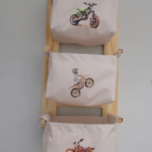 Handmade baby nappy stacker with wooden frame – nursery organiser by Cinnamon and Spice South