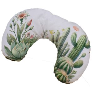 Feeding Pillow Cover with Inner - Cactus Print - Soft beautiful made by Cinnamon and Spice