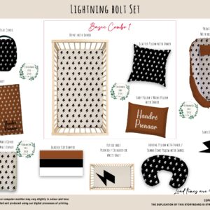 Handcrafted custom cot bedding set, featuring personalized printed and premium hypo-allergenic baby safe fabric, designed for elegant nursery décor. Cinnamon and Spice