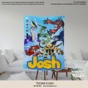 Personalised Fleece Blanket - Pokemon