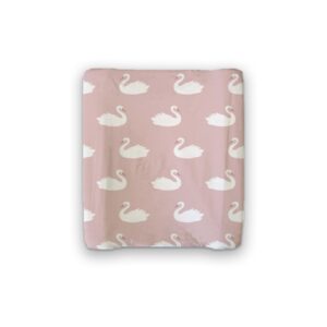 Changing Mat Cover - Light Pink, White Swan