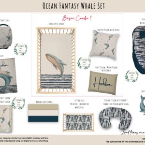 Cot Duvet Bedding - Ocean - Fantasy Whale