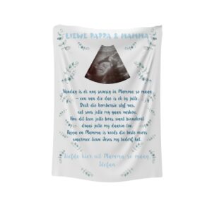 Personalised Fleece Blanket - Blue Pennygum Ultrasound Afrikaans Sonar Blanket