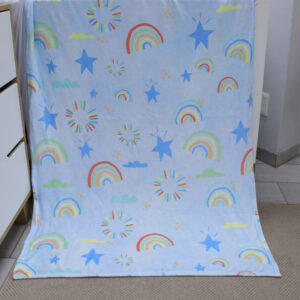 Soft blush floral fleece blanket with customized designs, perfect for baby snuggles and nursery coziness
