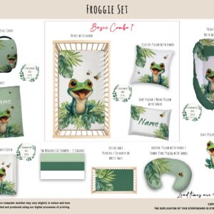 Handcrafted custom cot bedding set, featuring personalized printed and premium hypo-allergenic baby safe fabric, designed for elegant nursery décor. Cinnamon and Spice