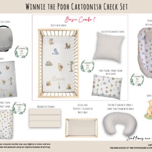 Handcrafted custom cot bedding set, featuring personalized printed and premium hypo-allergenic baby safe fabric, designed for elegant nursery décor. Cinnamon and Spice
