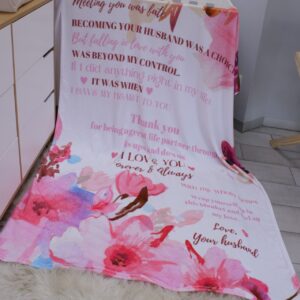 Soft blush floral fleece blanket with customized designs, perfect for baby snuggles and nursery coziness