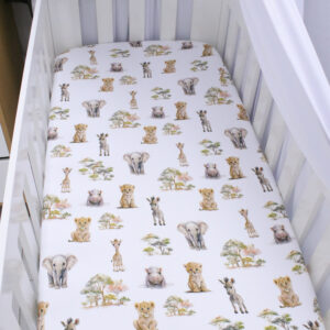 Luxury custom toddler fitted sheet South Africa – soft breathable fabric, handmade by Cinnamon & Spice.