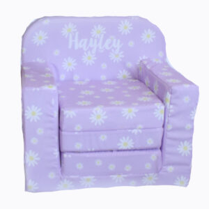 Kids sofa foam chair for toddlers and children – lightweight, comfy, and perfect for playrooms, bedrooms, or reading corners. Purple Daisy