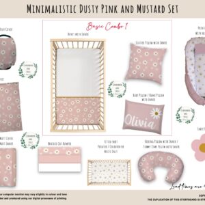 Handcrafted custom cot bedding set, featuring personalized printed and premium hypo-allergenic baby safe fabric, designed for elegant nursery décor. Cinnamon and Spice