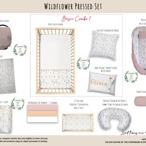 Handcrafted custom cot bedding set, featuring personalized printed and premium hypo-allergenic baby safe fabric, designed for elegant nursery décor. Cinnamon and Spice