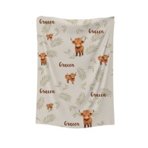 Soft blush floral fleece blanket with customized designs, perfect for baby snuggles and nursery coziness
