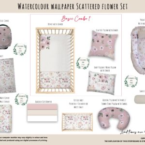 Handcrafted custom cot bedding set, featuring personalized printed and premium hypo-allergenic baby safe fabric, designed for elegant nursery décor. Cinnamon and Spice