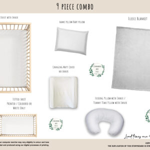 9 Piece Baby Cot Bedding Combo | Custom Nursery Set