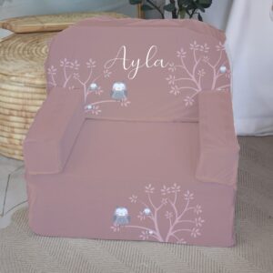 Customizable kids sofa foam chair, perfect for toddlers and kids, with personalized prints and colors.