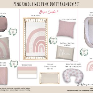 Handcrafted custom cot bedding set, featuring personalized printed and premium hypo-allergenic baby safe fabric, designed for elegant nursery décor. Cinnamon and Spice