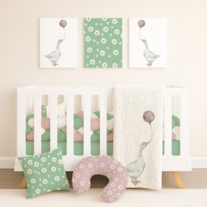 Handcrafted custom cot bedding set, featuring personalized printed and premium hypo-allergenic baby safe fabric, designed for elegant nursery décor. Cinnamon and Spice