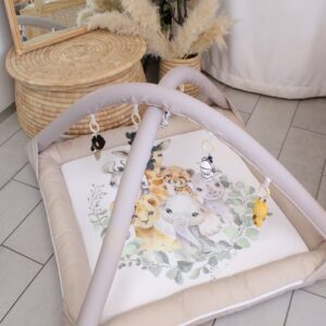 Enhance your baby’s playtime and rest with our versatile Baby Playmat. Designed for comfort and functionality, this playmat features a soft, cushioned surface ideal for tummy time, which helps strengthen your baby’s muscles and improve motor skills.