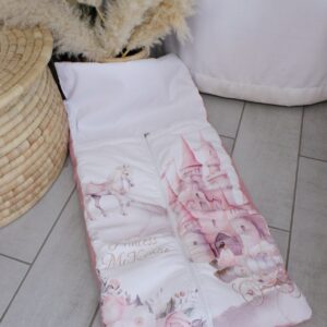 3-in-1 Snuggle Baby Sleeping Bag – Princess Fairytale Castle | Cinnamon & Spice South Africa 3-in-1 baby sleeping bag that transforms into a pram insert, cot sleeping bag, and car seat pad—breathable and versatile