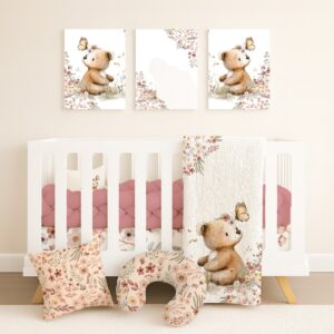 Handcrafted custom cot bedding set, featuring personalized printed and premium hypo-allergenic baby safe fabric, designed for elegant nursery décor. Cinnamon and Spice