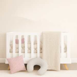 Handcrafted custom cot bedding set, featuring personalized printed and premium hypo-allergenic baby safe fabric, designed for elegant nursery décor. Cinnamon and Spice