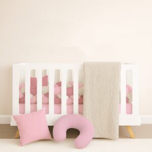 Handcrafted custom cot bedding set, featuring personalized printed and premium hypo-allergenic baby safe fabric, designed for elegant nursery décor. Cinnamon and Spice