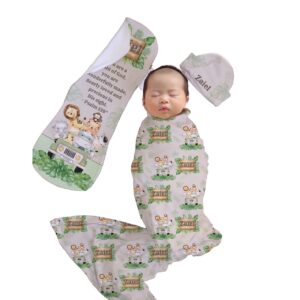 Handcrafted wrap set, perfect for swaddling baby and helps reduce the startle reflex, promoting longer, more restful sleep for your baby in a South African-inspired nursery. Cinnamon and Spice. Featuring any print
