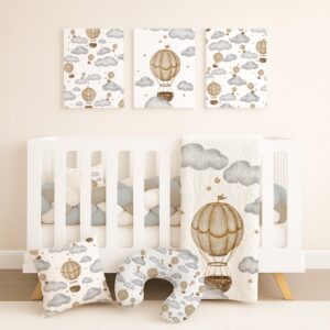 Handcrafted custom cot bedding set, featuring personalized printed and premium hypo-allergenic baby safe fabric, designed for elegant nursery décor. Cinnamon and Spice