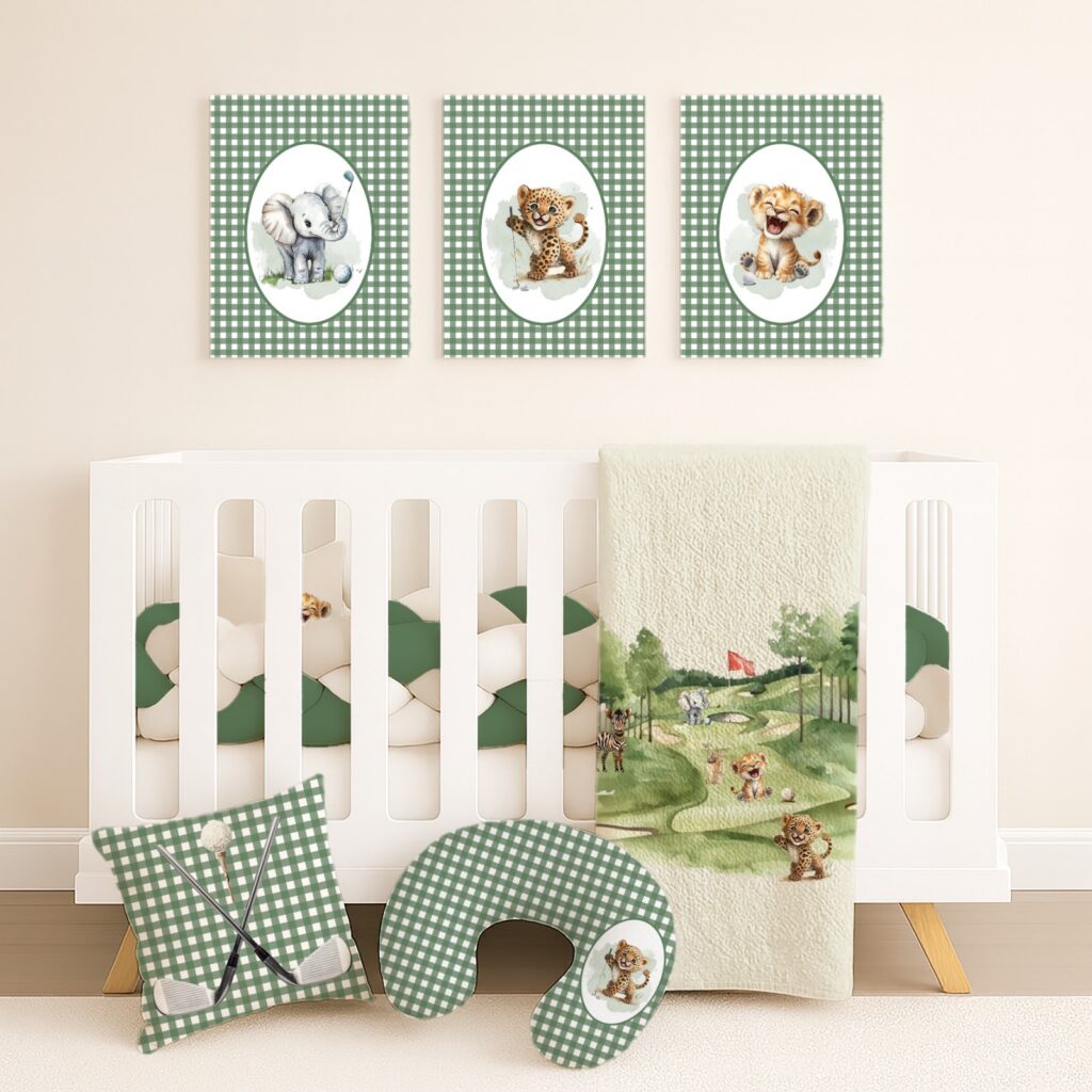 16 Piece Baby Cot Bedding Combo | Custom Nursery Set – Combo Deals ...