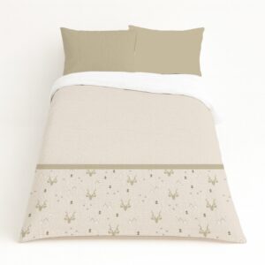 Kudu Animal Kids Duvet Set – Earthy Beige Neutral (Small) | Cinnamon & Spice South Africa Handcrafted custom bedding set, featuring personalized printed and premium hypo-allergenic fabric, designed for elegant room décor. Cinnamon and Spice