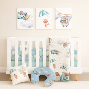 Handcrafted custom cot bedding set, featuring personalized printed and premium hypo-allergenic baby safe fabric, designed for elegant nursery décor. Cinnamon and Spice